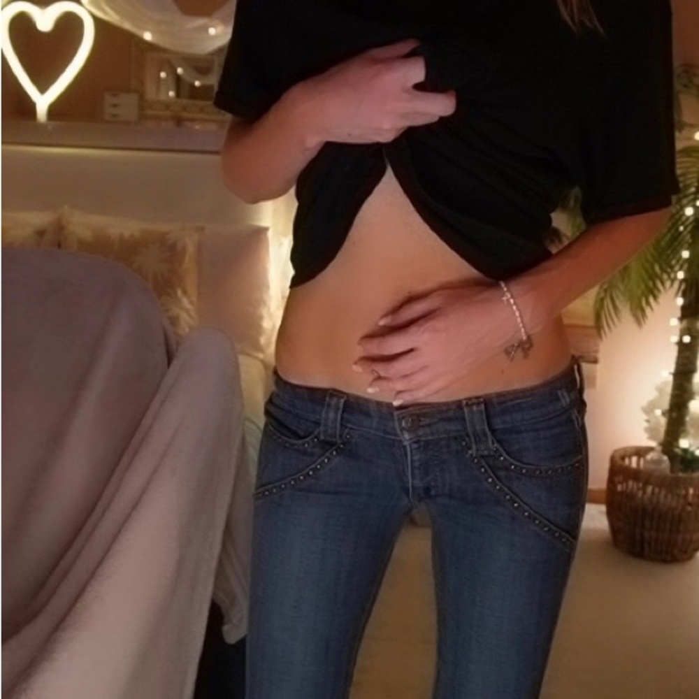 Y2k Frankie B low rise butterfly jeans - Picture 8 of 12